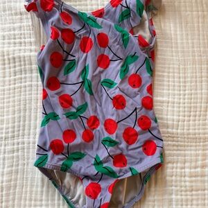 Hanna Andersson Red and Green Cherry One Piece Swimsuit